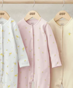 Sleepsuits (Pack of 3) - Lemon Print