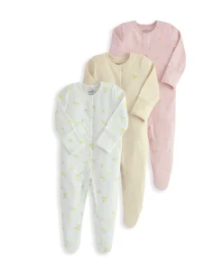 Sleepsuits (Pack of 3) - Lemon Print