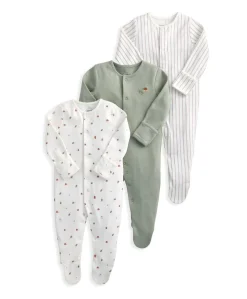 Sleepsuits (Pack of 3) - Outdoor Stripe