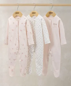 Sleepsuits (Pack of 3) - Wildflower & Floral Prints