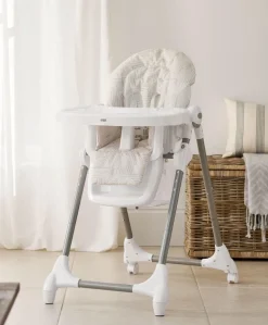 Snax Highchair & Splash Mat Bundle – Woven Natural