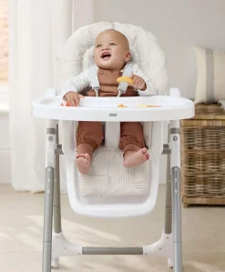 Snax Highchair & Splash Mat Bundle – Woven Natural