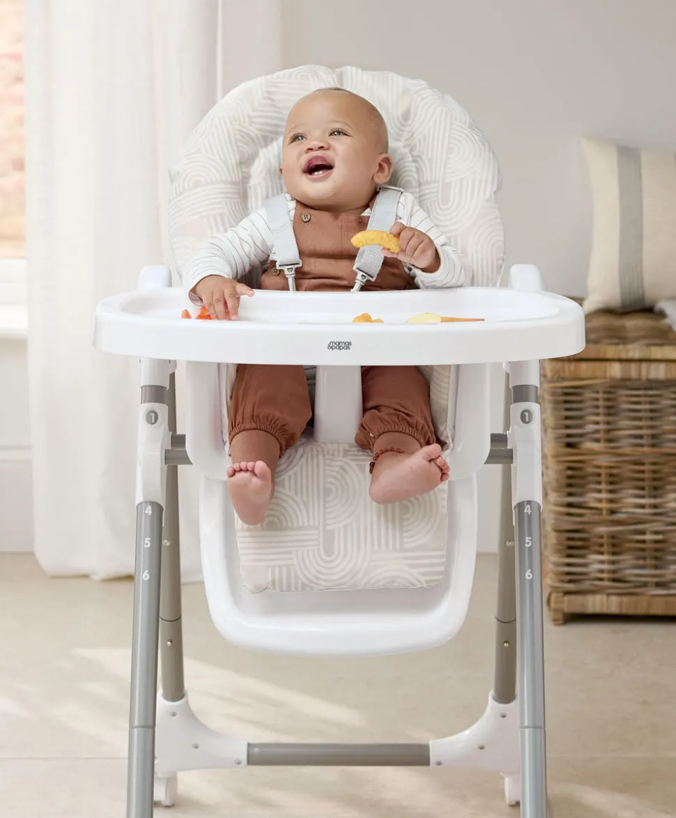 Snax Highchair & Splash Mat Bundle – Woven Natural