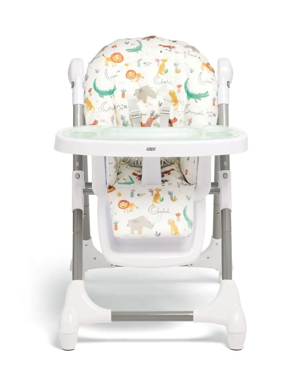 Snax Highchair & Splash Mat Bundle – Jungle Alphabet