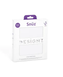 Snuz Moses Basket/Pram 2 Pack Fitted Sheets - White