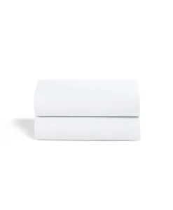 Snuz Moses Basket/Pram 2 Pack Fitted Sheets - White