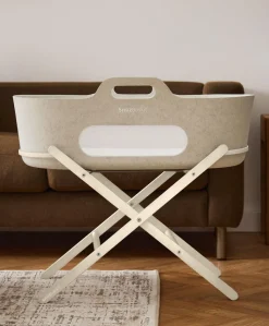 SnuzBaskit Barley Moses Basket & Cashmere Stand - Barley/Cashmere
