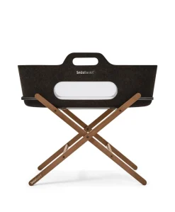 SnuzBaskit Moses Basket & Stand - Graphite/Walnut