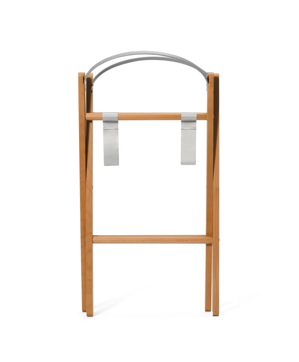 SnuzBaskit Moses Basket & Stand - Light Grey/ Natural