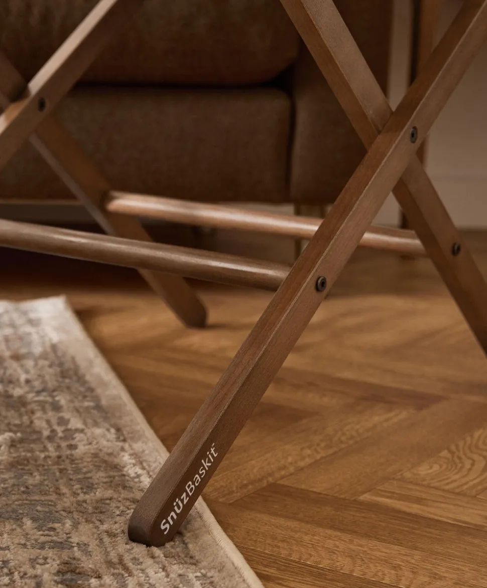SnuzBaskit Moses Basket & Stand - Barley/Walnut