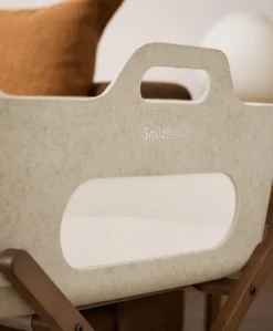 SnuzBaskit Moses Basket & Stand - Barley/Walnut