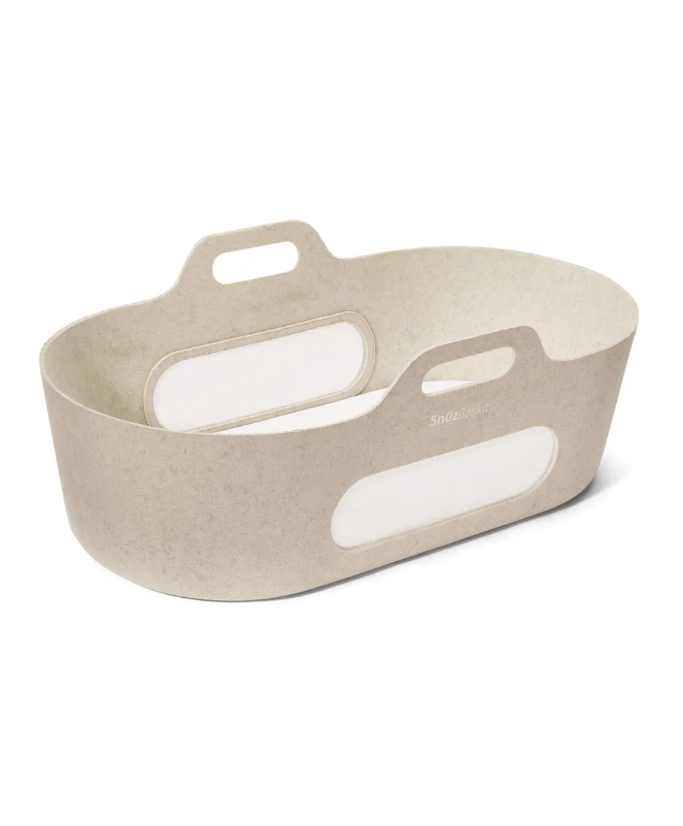 SnuzBaskit Moses Basket & Stand - Barley/Walnut