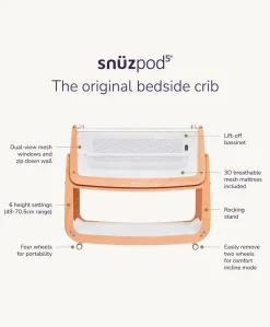 SnuzPod 5 Bedside Crib - Cashmere