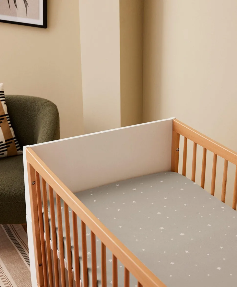 Snüz Twin Pack Cot & Cotbed Sheets - Grey Star