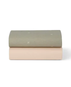 Snüz Twin Pack Crib Sheets - Sage Cross