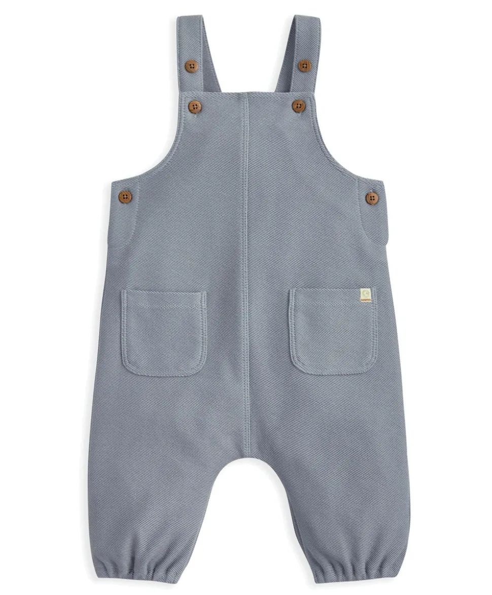 Striped Dungarees & Bodysuit Set (2 Pieces) – Blue
