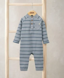 Striped Romper – Blue