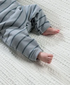 Striped Romper – Blue