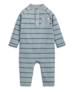 Striped Romper – Blue