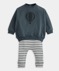 Striped Sweatshirt & Legging Set