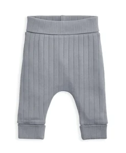 Striped Top & Rib Leggings Set (2 Pieces) - Blue
