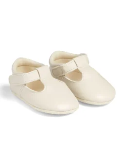 T-bar Pram Shoes - White