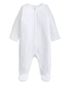Textured Velour All In One – White