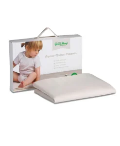 The Little Green Sheep Organic Moses Basket / Pram Mattress Protector in Natural White