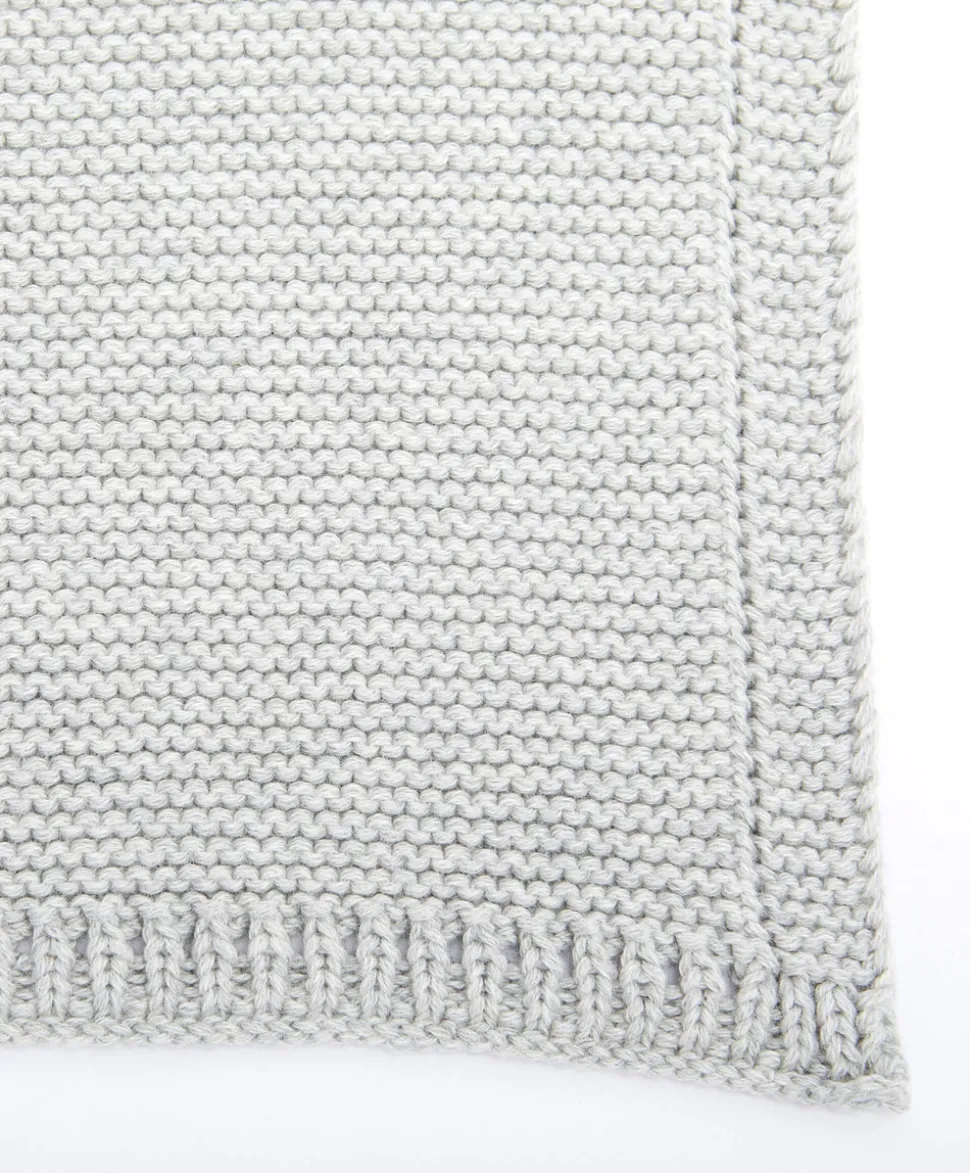 The Little Green Sheep Organic Knitted Cellular Baby Blanket in Dove