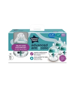 Tommee Tippee Advanced Anti-Colic Baby Bottle (Pack of 3) - 150ml
