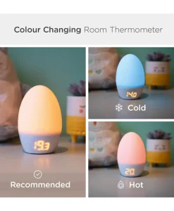 Tommee Tippee Gro Egg 2 Nursery Room Thermometer & Night Light - White