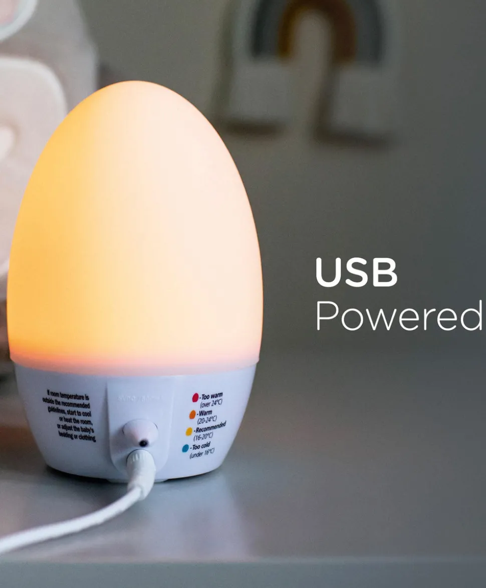 Tommee Tippee Gro Egg 2 Nursery Room Thermometer & Night Light - White