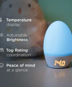Tommee Tippee Gro Egg 2 Nursery Room Thermometer & Night Light - White