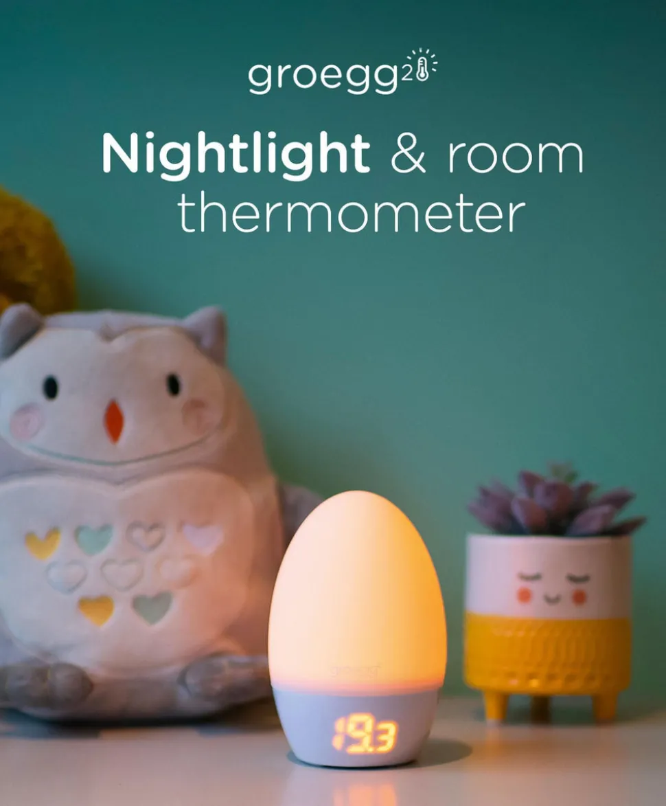 Tommee Tippee Gro Egg 2 Nursery Room Thermometer & Night Light - White