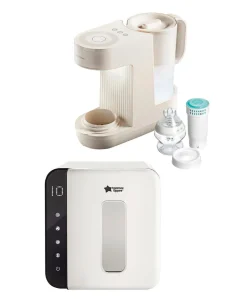 Tommee Tippee Perfect Prep Formula Feed Maker & Ultra UV 3-in-1 Electric Steriliser Bundle - Chalk