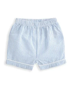 Top & Shorts Set (2 Pieces) - Blue Stripe