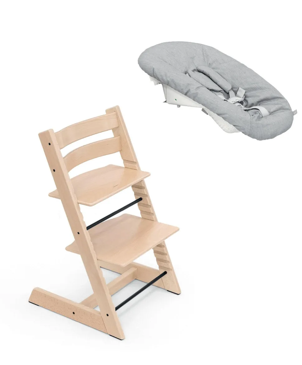 Tripp Trapp Highchair & Newborn Set Bundle - Natural