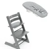 Tripp Trapp Highchair & Newborn Set Bundle - Storm Grey