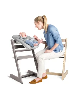 Tripp Trapp Highchair & Newborn Set Bundle - Storm Grey