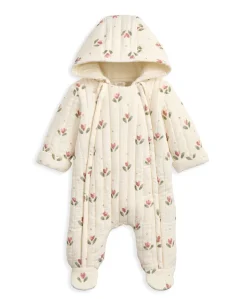 Tulip Print Pramsuit - Cream