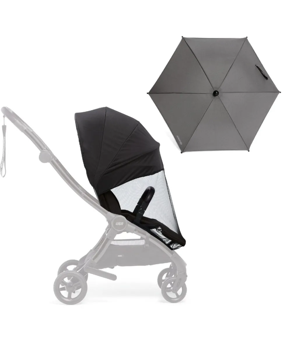 Universal Parasol & Airo Sunshield and Insect Net - Grey