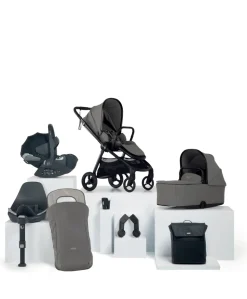 Vardo Pushchair Bundle with Cybex Cloud T Car Seat (8 Pieces) - Storm