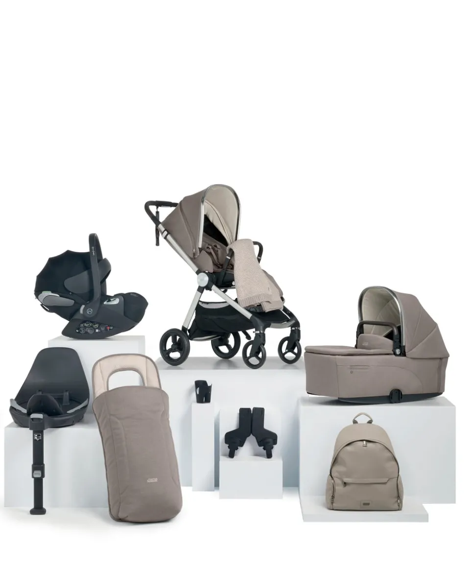 Vardo Pushchair Bundle with Cybex Cloud T Car Seat (9 Pieces) - Heritage