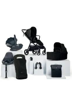 Vardo Pushchair Bundle with Cybex Cloud T Car Seat (8 Pieces) - Noir
