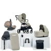 Vardo Pushchair Bundle with Cybex Cloud T Car Seat (9 Pieces) - Shell/Cosy Beige