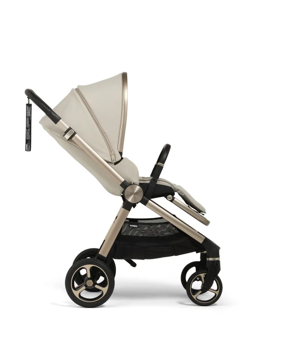 Vardo Pushchair Bundle with Cybex Cloud T Car Seat (9 Pieces) - Shell/Cosy Beige