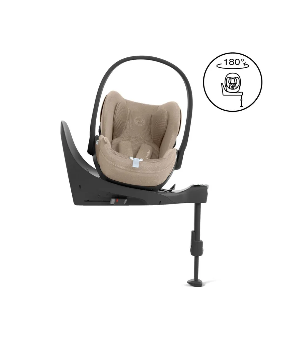 Vardo Pushchair Bundle with Cybex Cloud T Car Seat (9 Pieces) - Shell/Cosy Beige