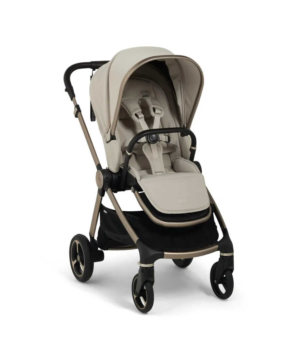Vardo Pushchair Bundle with Cybex Cloud T Car Seat (9 Pieces) - Shell/Cosy Beige