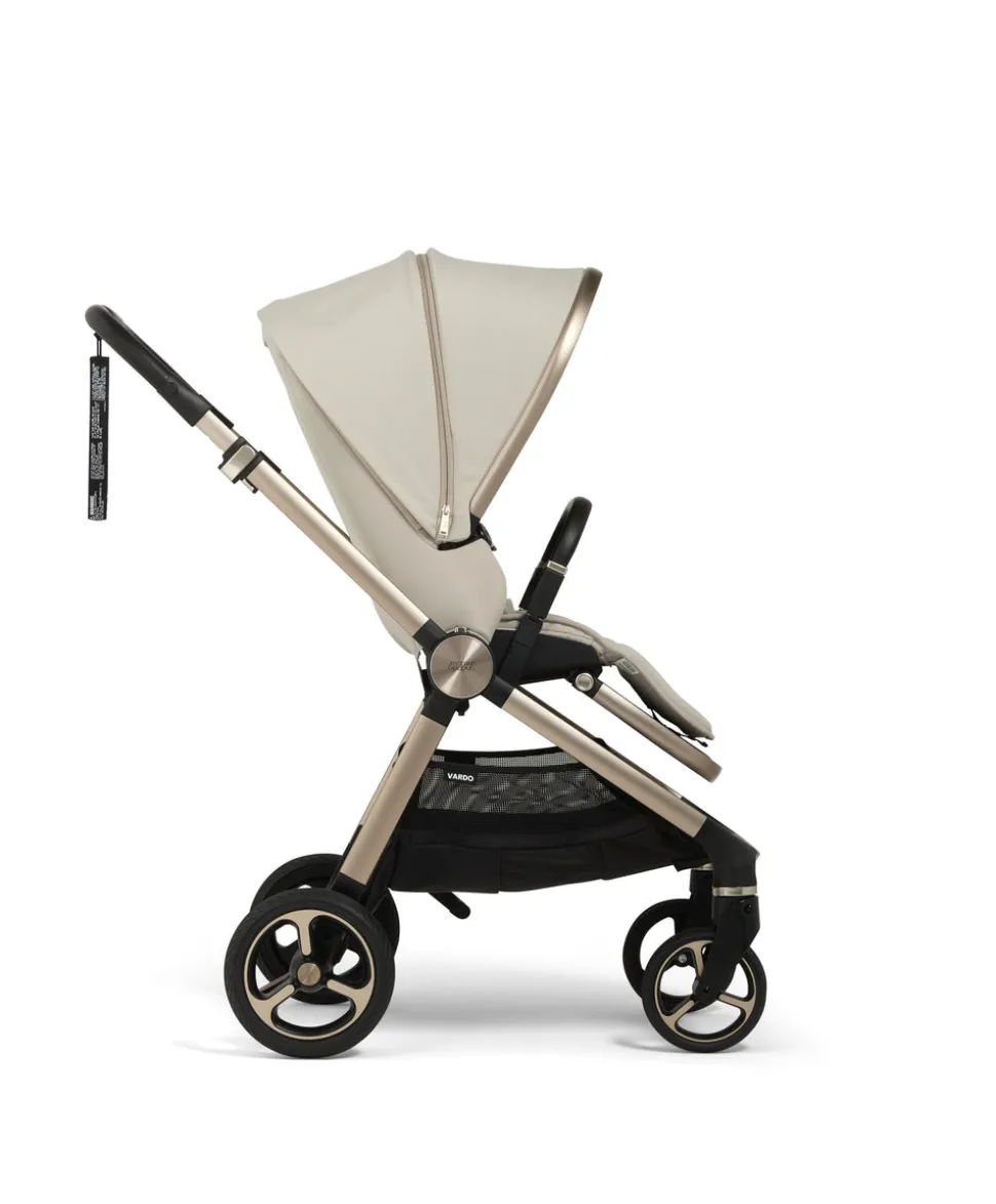 Vardo Pushchair Bundle with Cybex Cloud T Car Seat (9 Pieces) - Shell/Cosy Beige