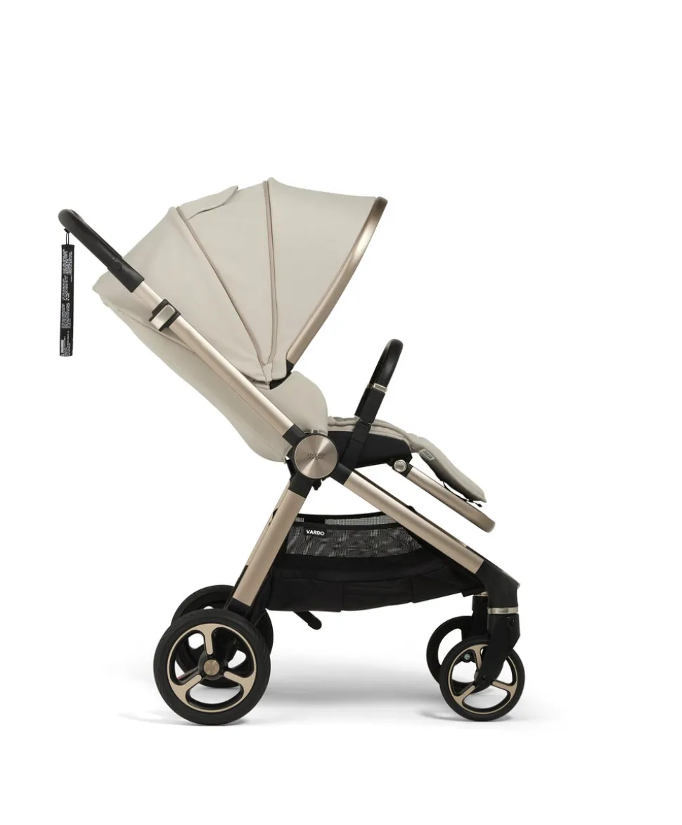 Vardo Pushchair Bundle with Cybex Cloud T Car Seat (9 Pieces) - Shell/Cosy Beige